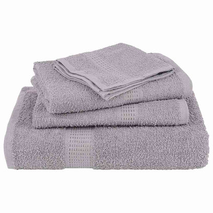 Set Asciugamani 12 pz Grigio 360 gsm 100% Cotone