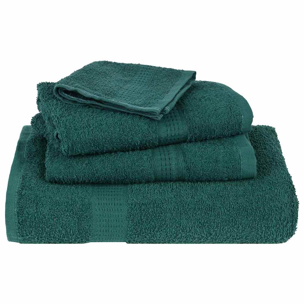 Set Asciugamani 12 pz Verdi 360 gsm 100% Cotone