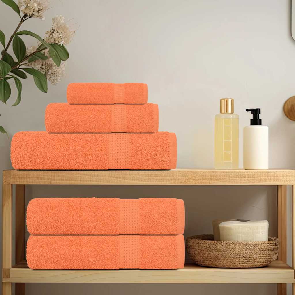 Set Asciugamani 12 pz Arancioni 360 gsm 100% Cotone