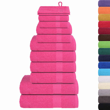 Set di asciugamani 12 pezzi FROGN Rosa 360 g/mÂ²