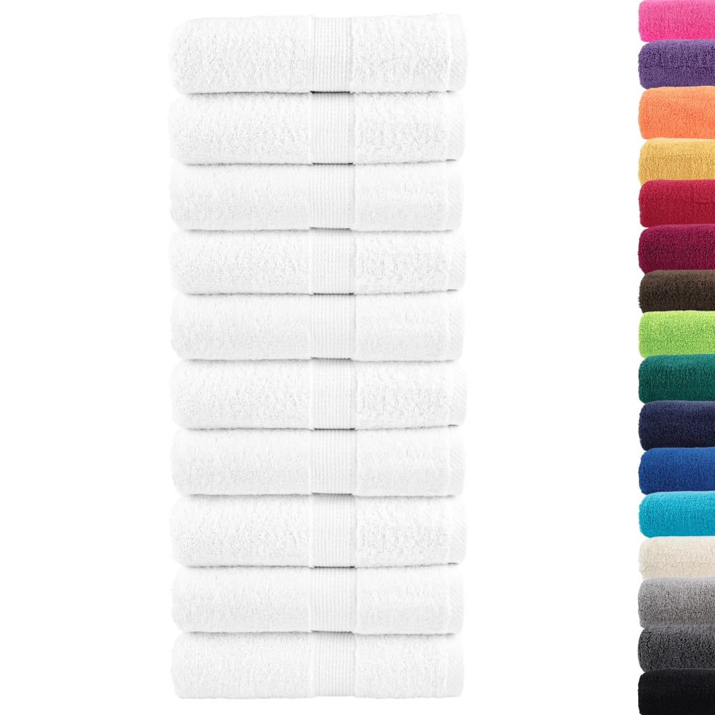 Asciugamani Premium SOLUND 10 pz Bianco 30x30 cm 600 g/mÂ²