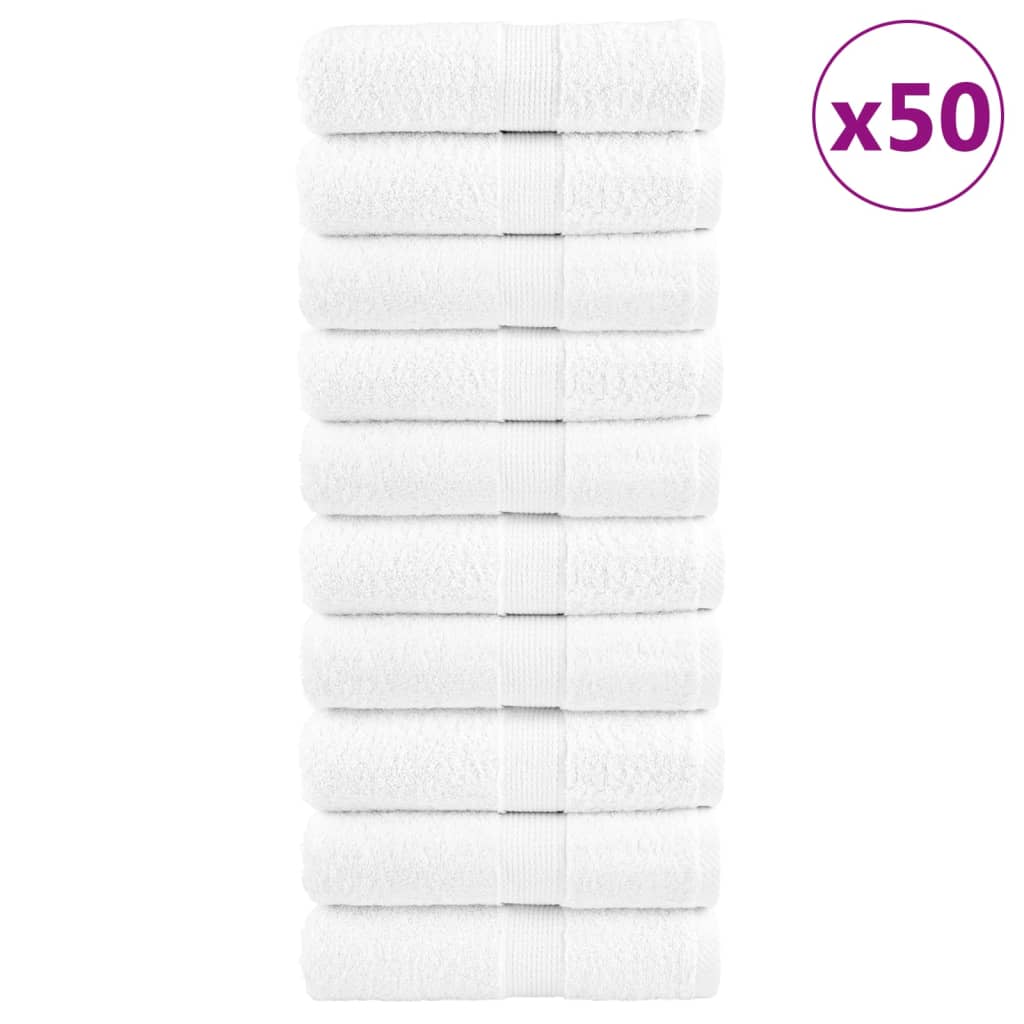 Salviette Premium SOLUND 50 pz Bianche 30x30 cm 600gsm