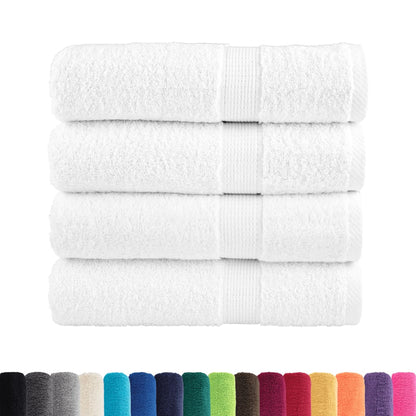 Asciugamani Premium SOLUND 4 pz Bianco 50x100 cm 600 g/mÂ²