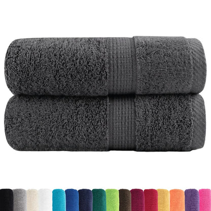Asciugamani Premium SOLUND 2 pz Antracite 30x30 cm 600 g/mÃ‚Â²