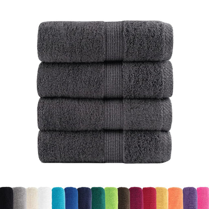 Asciugamani per ospiti Premium SOLUND 4 pz Antracite 30x50 cm 600 g/mÃ‚Â²