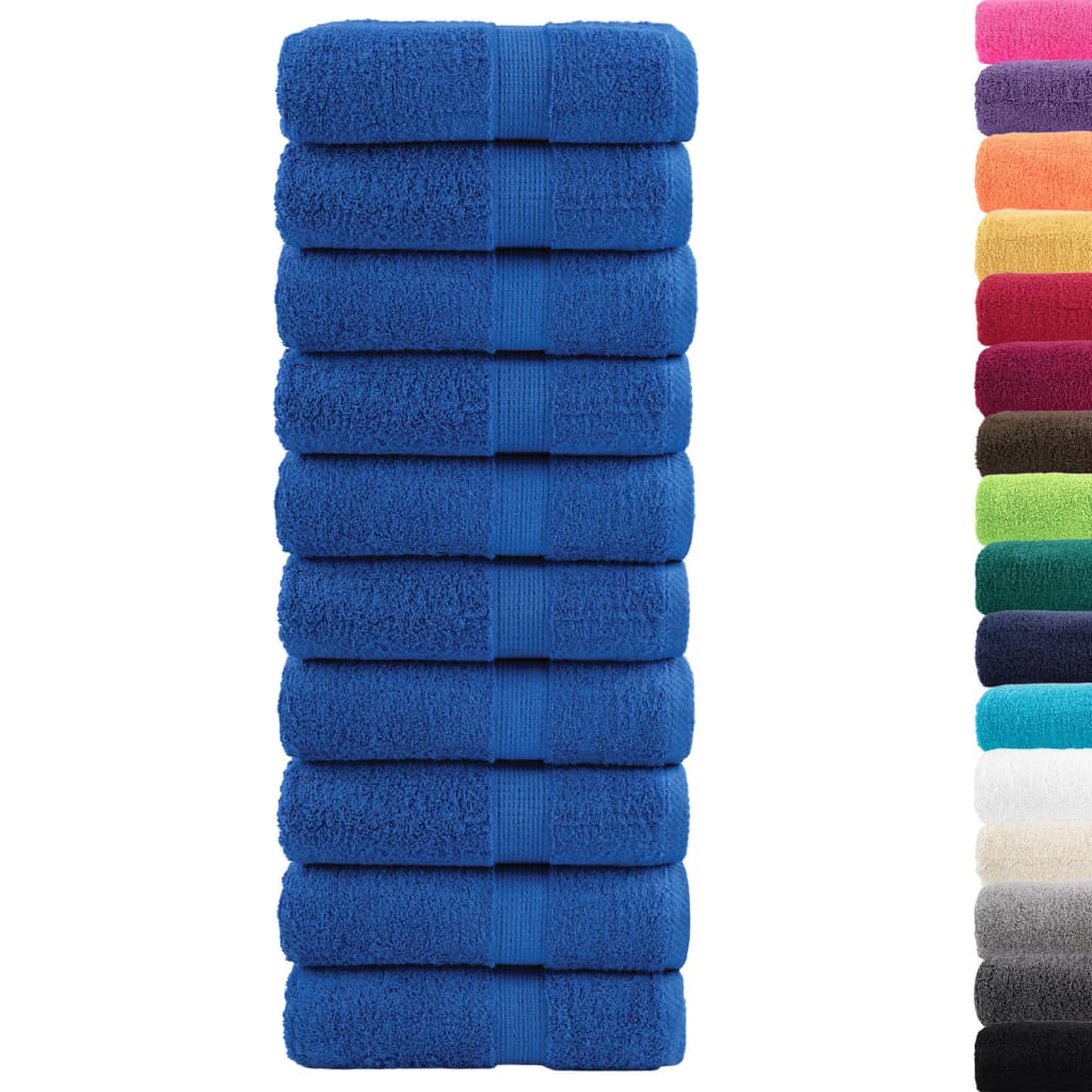 Asciugamani Premium SOLUND 10 pz Blu 30x30 cm 600 g/mÂ²