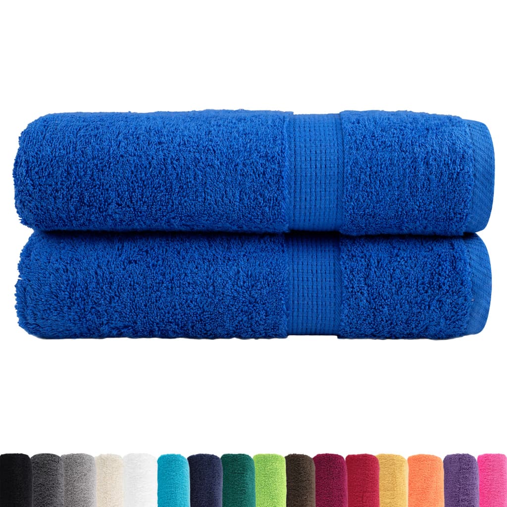 Asciugamani Premium SOLUND 2 pz Blu 50x100 cm 600 g/mÃ‚Â²