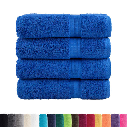 Asciugamani da doccia premium SOLUND 4 pezzi blu 70x140 cm 600 g/mÂ²