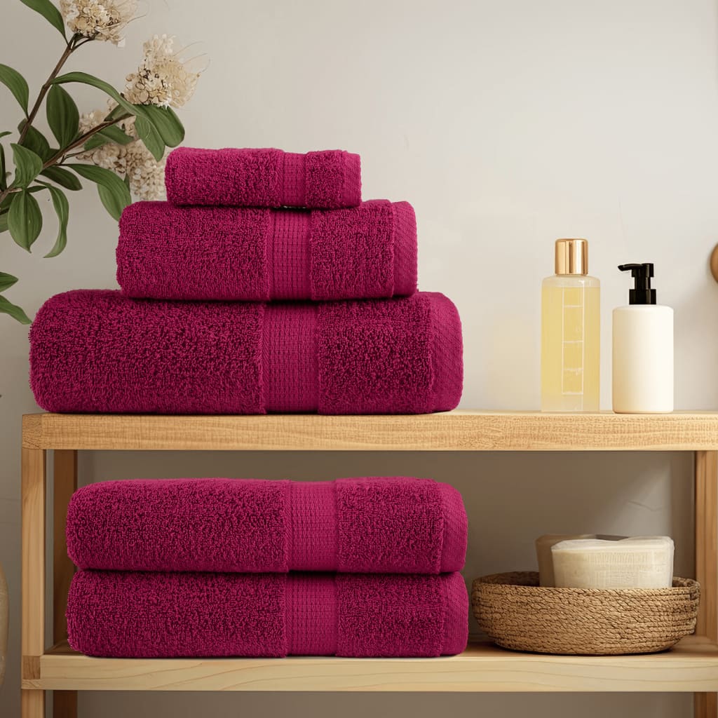 Asciugamani Premium SOLUND 10 pz Bordeaux 30x30 cm 600 g/m²