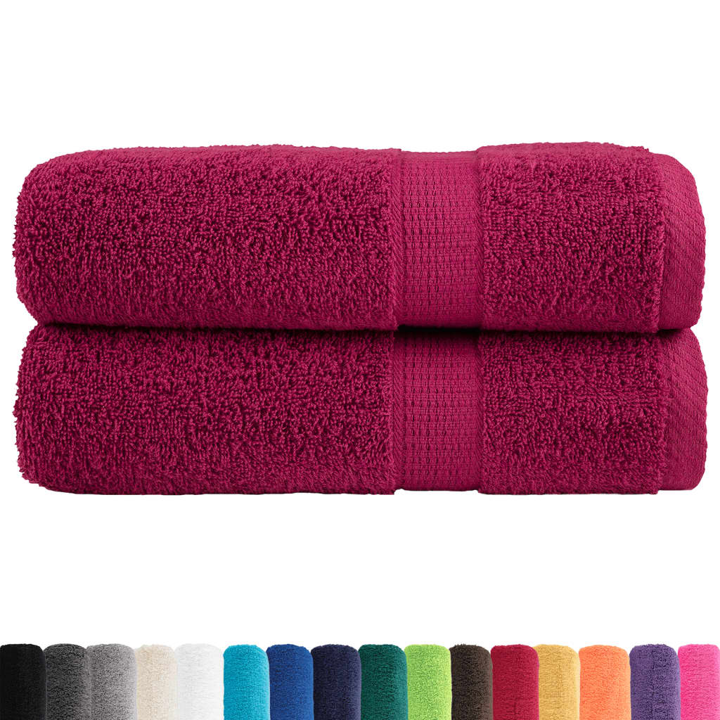 Asciugamani Premium SOLUND 2 pz Bordeaux 50x100 cm 600gsm