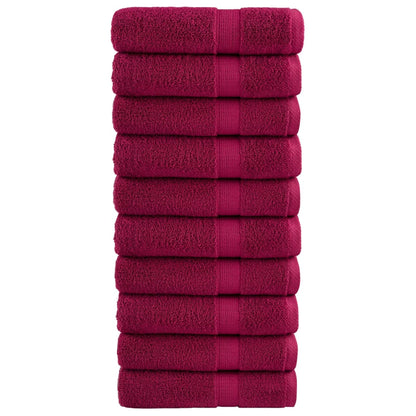 Asciugamani Premium SOLUND 10 pz Bordeaux 50x100 cm 600gsm