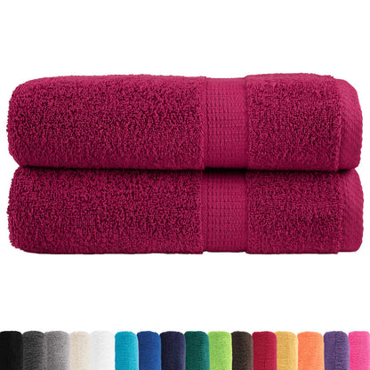 Asciugamani Doccia Premium SOLUND 2 pz Bordeaux 70x140 cm 600 g/mÂ²