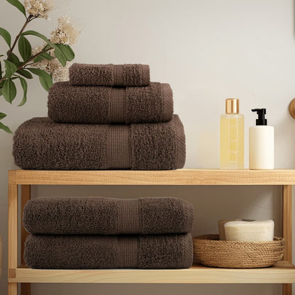 Asciugamani Premium SOLUND 10 pz Marrone 30x30 cm 600 g/m²