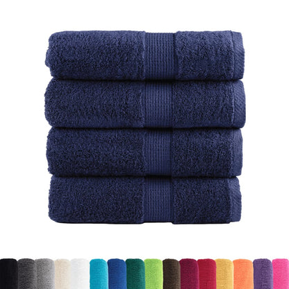 Asciugamani Premium SOLUND 4 pz Blu Navy 30x30 cm 600 g/mÂ²