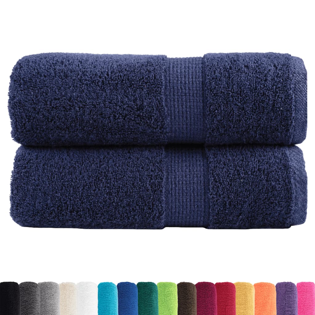 Asciugamani per ospiti Premium SOLUND 2 pz Blu navy 30x50 cm 600 g/mÂ²
