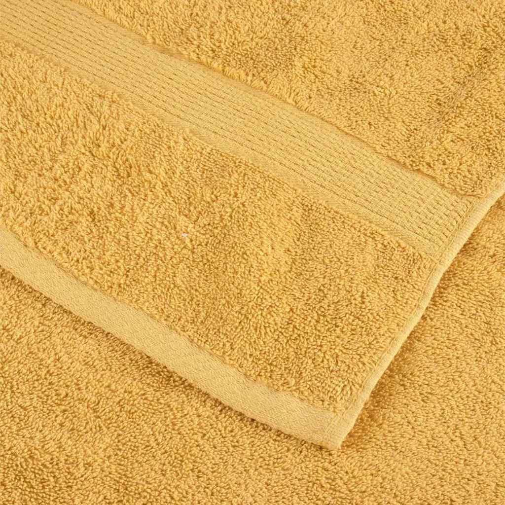 Asciugamano per Ospiti SOLUND 2 pcs Oro 15 x 21 cm 550 gsm