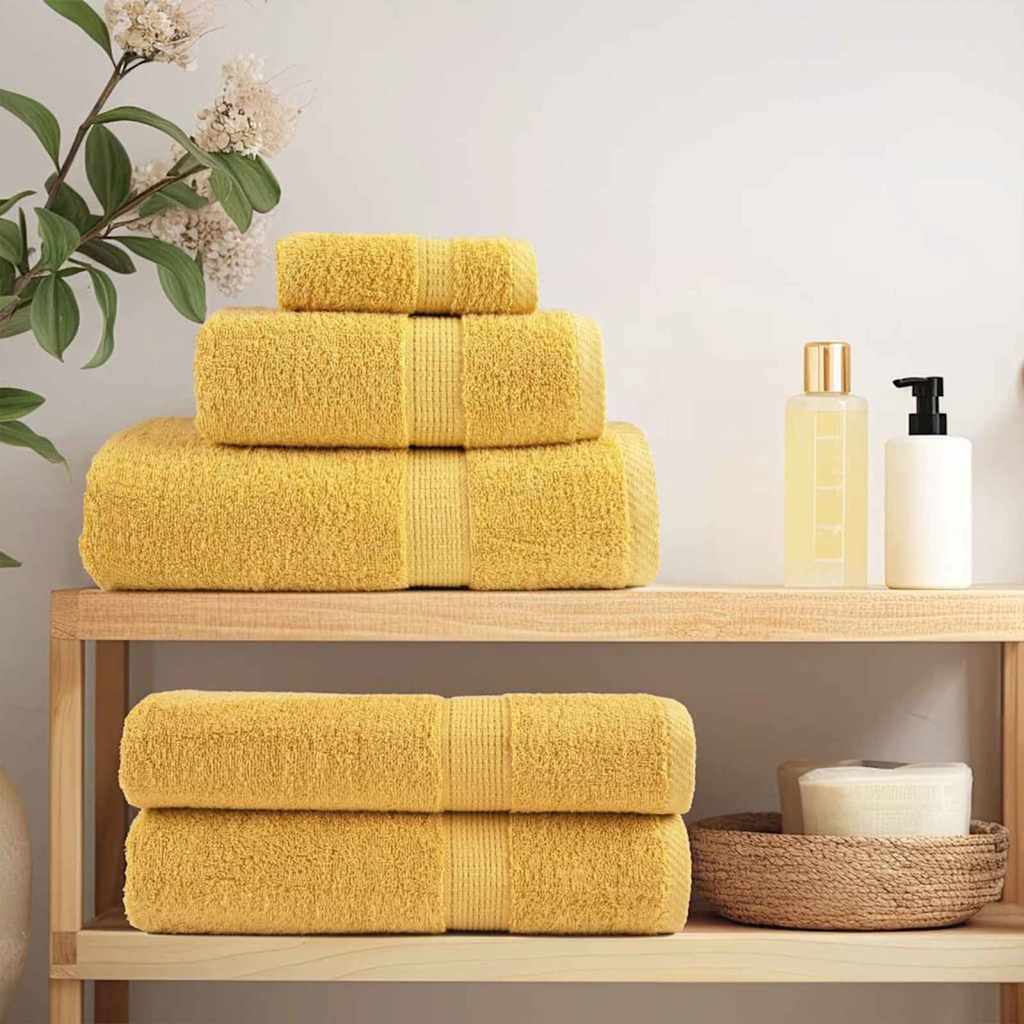 Asciugamano per Ospiti SOLUND 4 pcs Oro 15 x 21 cm 550 gsm