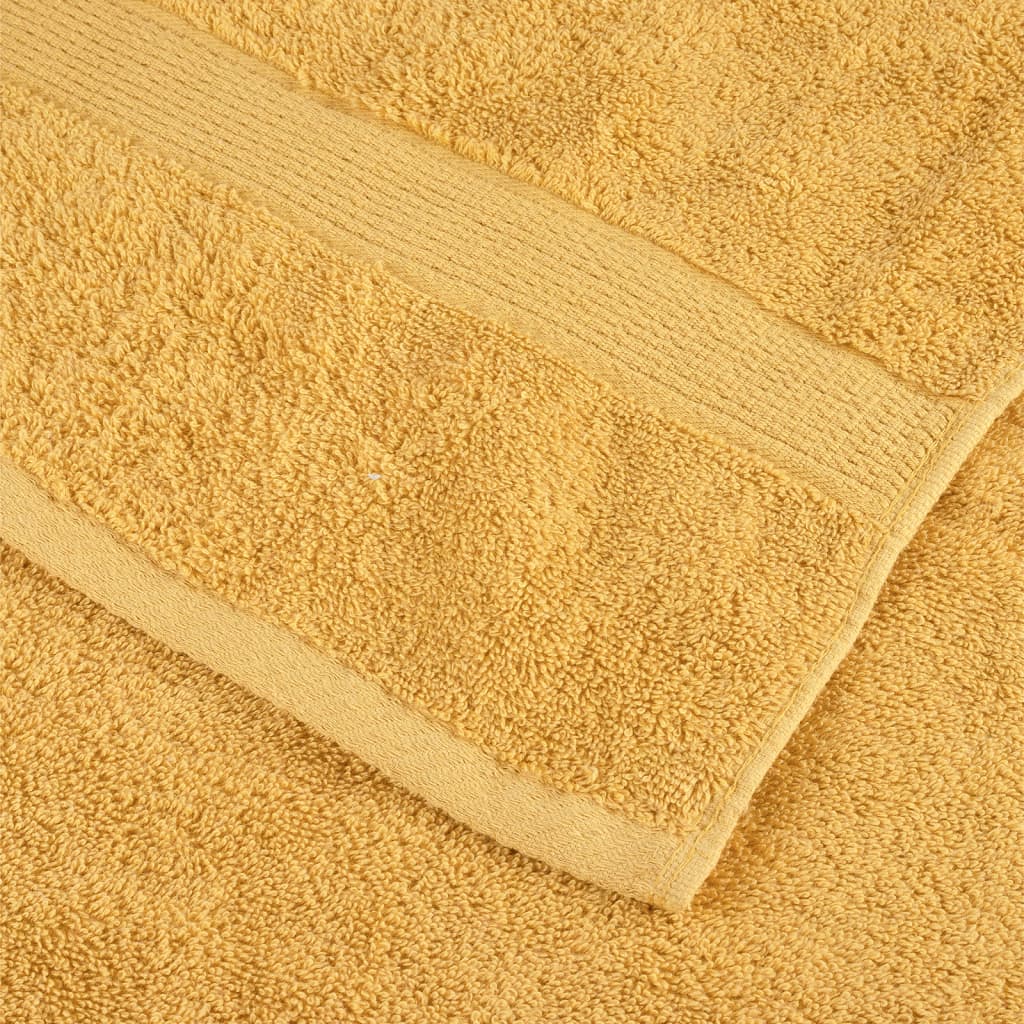 Asciugamani Premium SOLUND 10 pz Oro 30x30 cm 600 g/m²