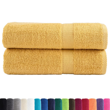 Asciugamani Premium SOLUND 2 pz Oro 50x100 cm 600 g/m²