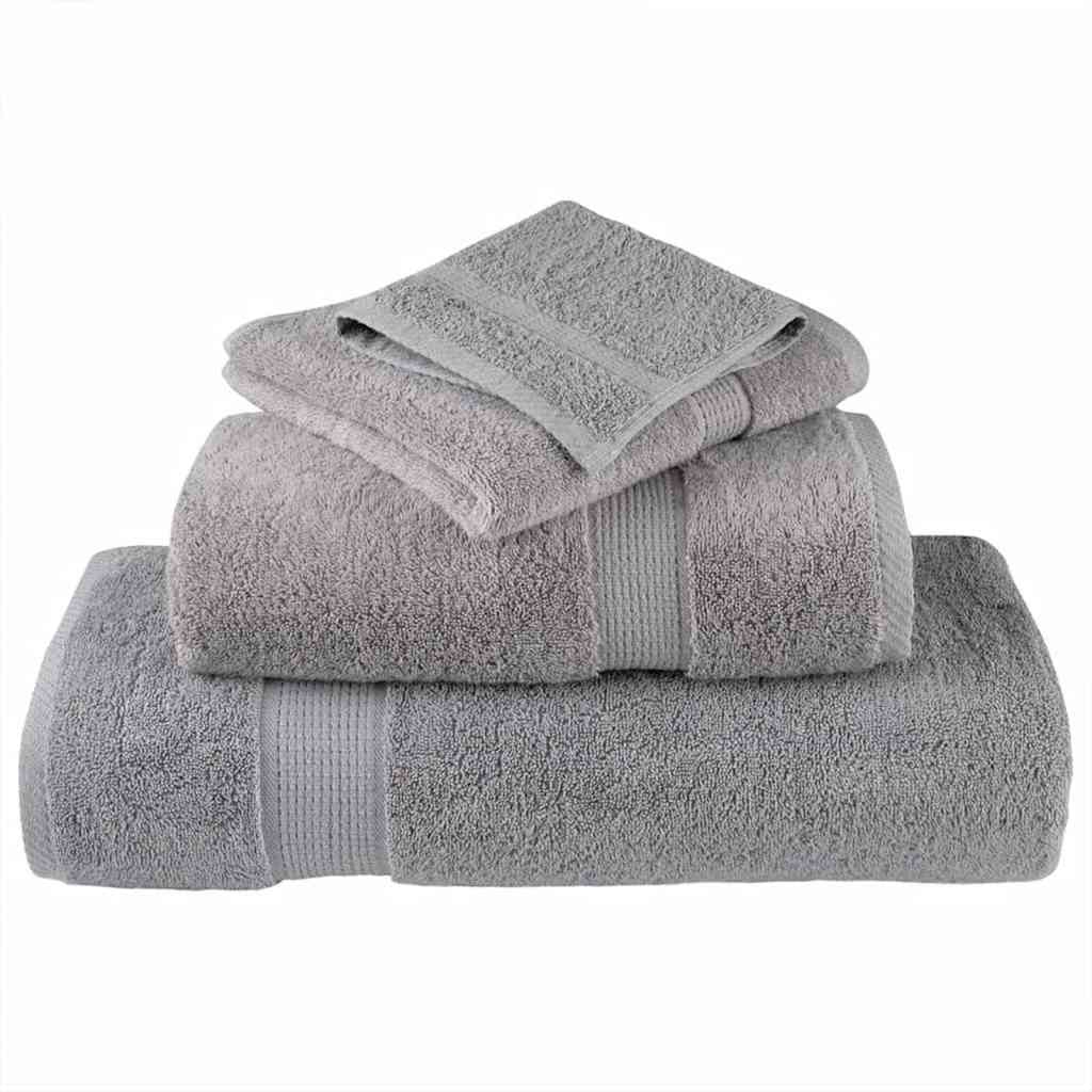 Asciugamano per Ospiti SOLUND 2 pcs Grigio 15 x 21 cm 550 gsm
