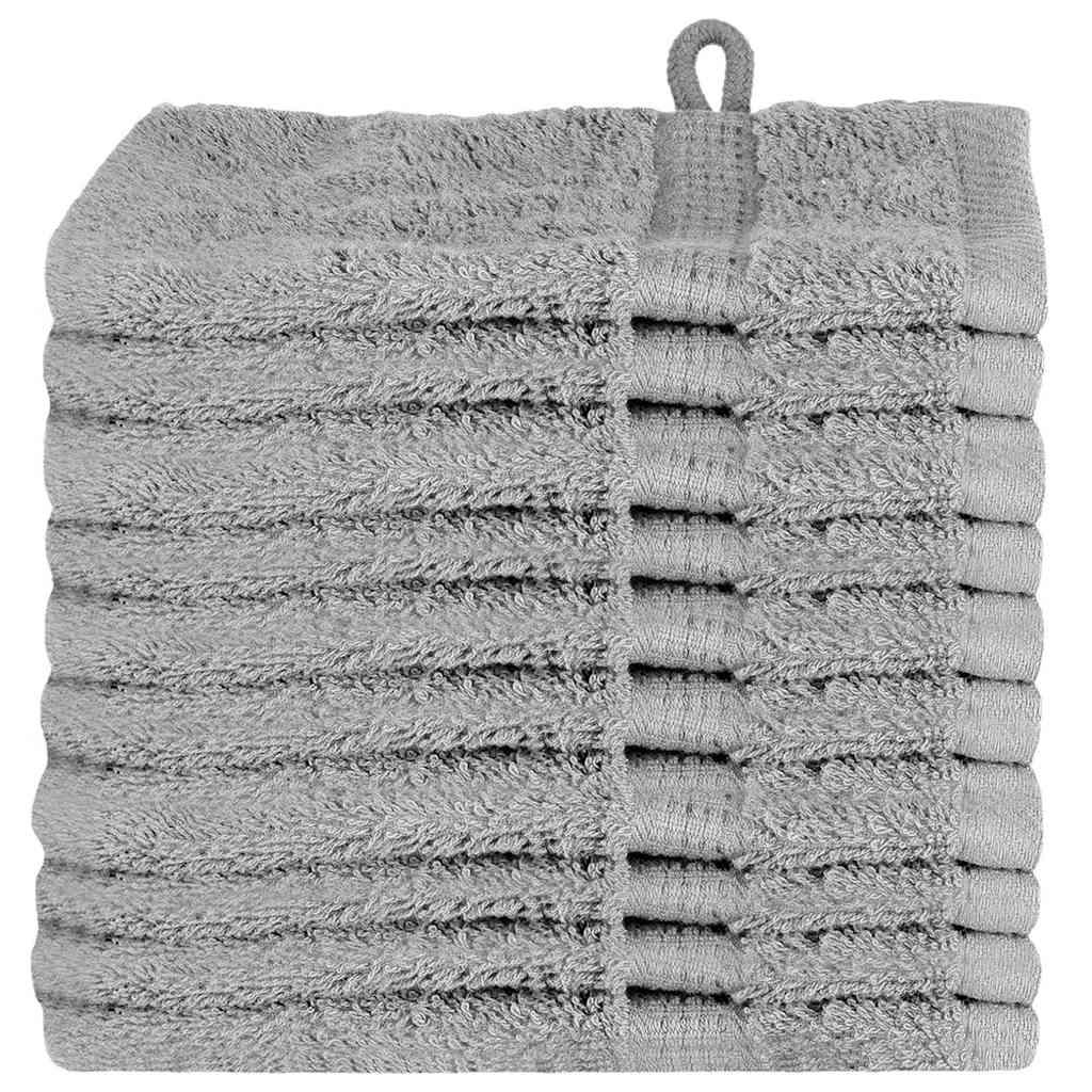 Asciugamano per Ospiti SOLUND 10 pcs Grigio 15 x 21 cm 550 gsm