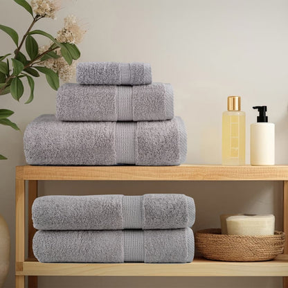 Asciugamani Premium SOLUND 2 pz Grigio 30x30 cm 600 g/mÂ²
