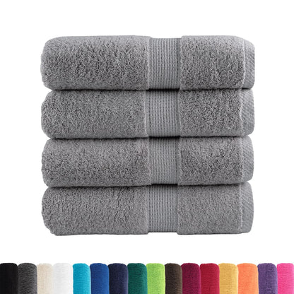 Asciugamani Premium SOLUND 4 pz Grigio 30x30 cm 600 g/mÂ²