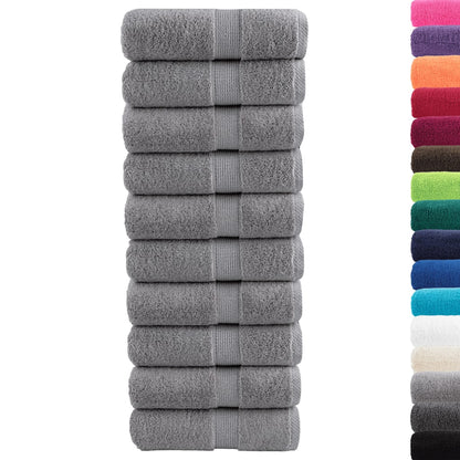 Asciugamani Premium SOLUND 10 pz Grigio 30x30 cm 600 g/mÃ‚Â²