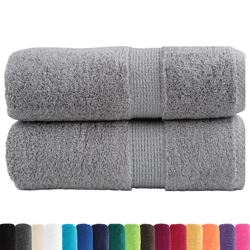 Asciugamani per ospiti Premium SOLUND 2 pz Grigio 30x50 cm 600 g/mÃ‚Â²