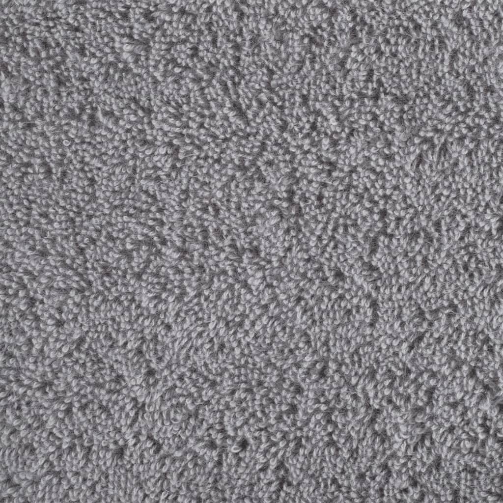 Asciugamani da doccia premium SOLUND 2 pezzi Grigio 70x140 cm 600 g/mÂ²