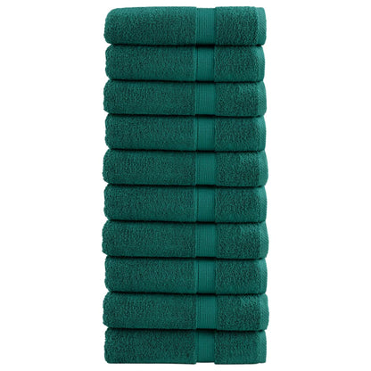 Asciugamani da Bagno SOLUND 10 pz Verdi 100x150cm 600 g/mÂ²