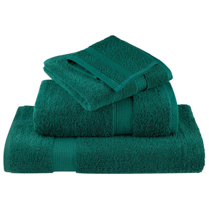Asciugamani Premium SOLUND 4 pz Verdi 100x200 cm 600 g/mÂ²
