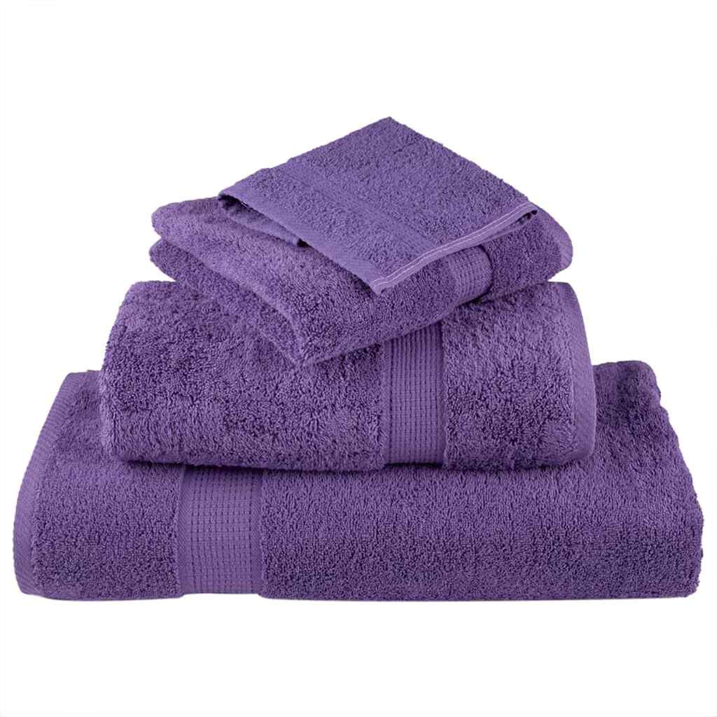 Asciugamano per Ospiti SOLUND 10 pcs Viola 15 x 21 cm 550 gsm