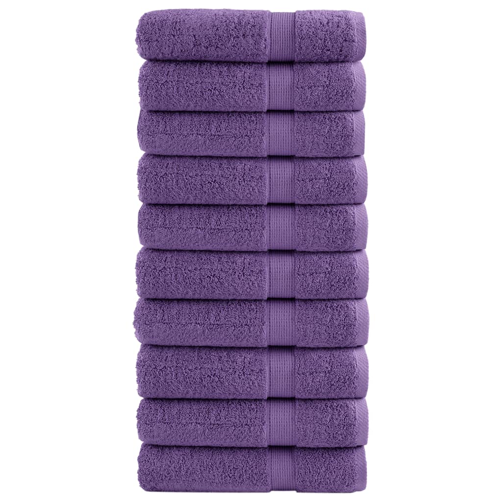 Asciugamani da Doccia SOLUND 10 pz Viola 70x140cm 600 g/mÂ²