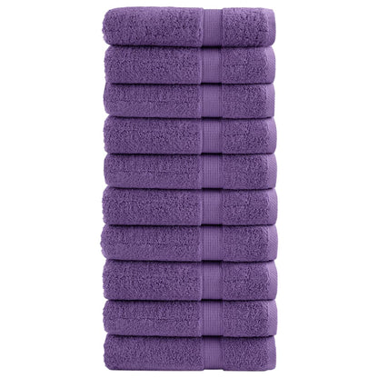 Asciugamani da Doccia SOLUND 10 pz Viola 70x140cm 600 g/mÂ²