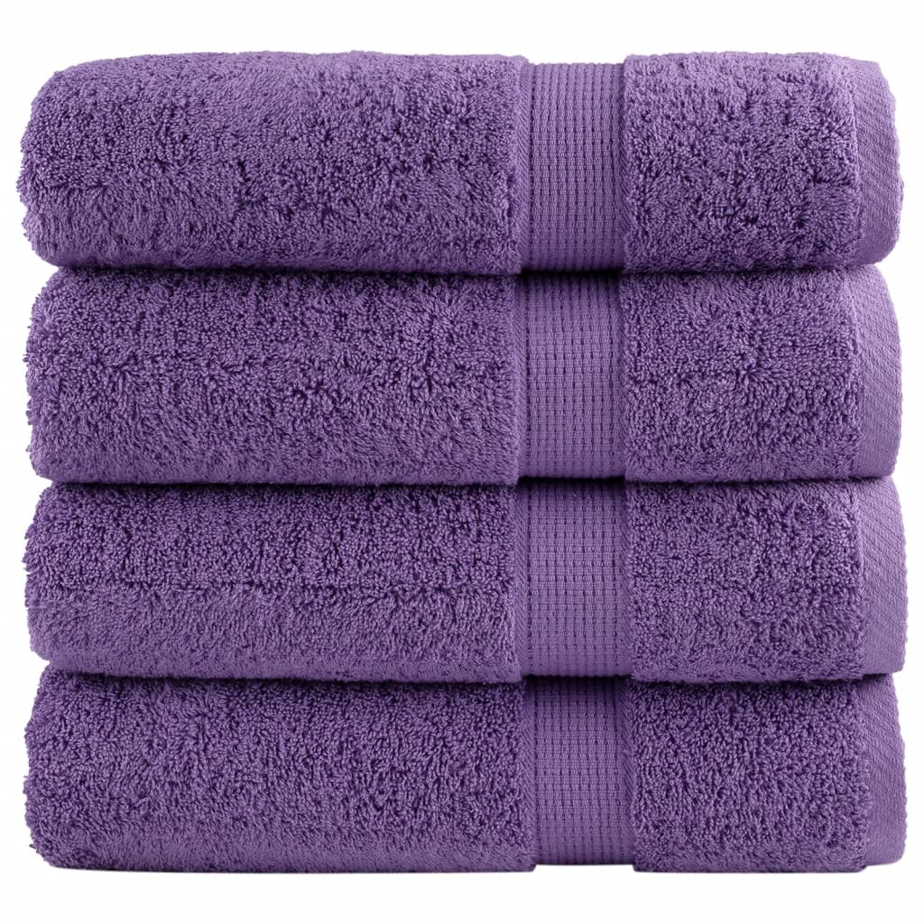 Asciugamani da Bagno SOLUND 2 pz Verdi 100x150 cm 600 g/mÂ²