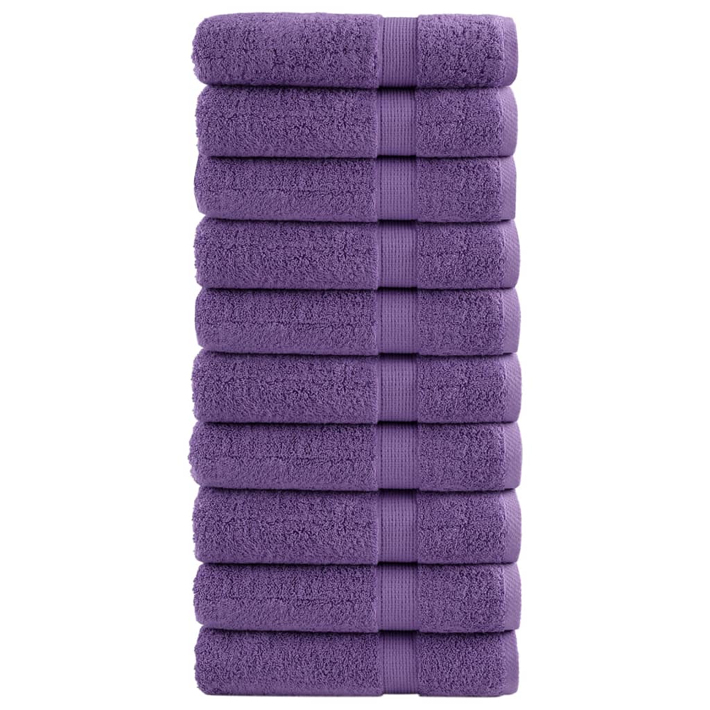 Asciugamani da Bagno SOLUND 10 pz Verdi 100x150cm 600 g/mÂ²