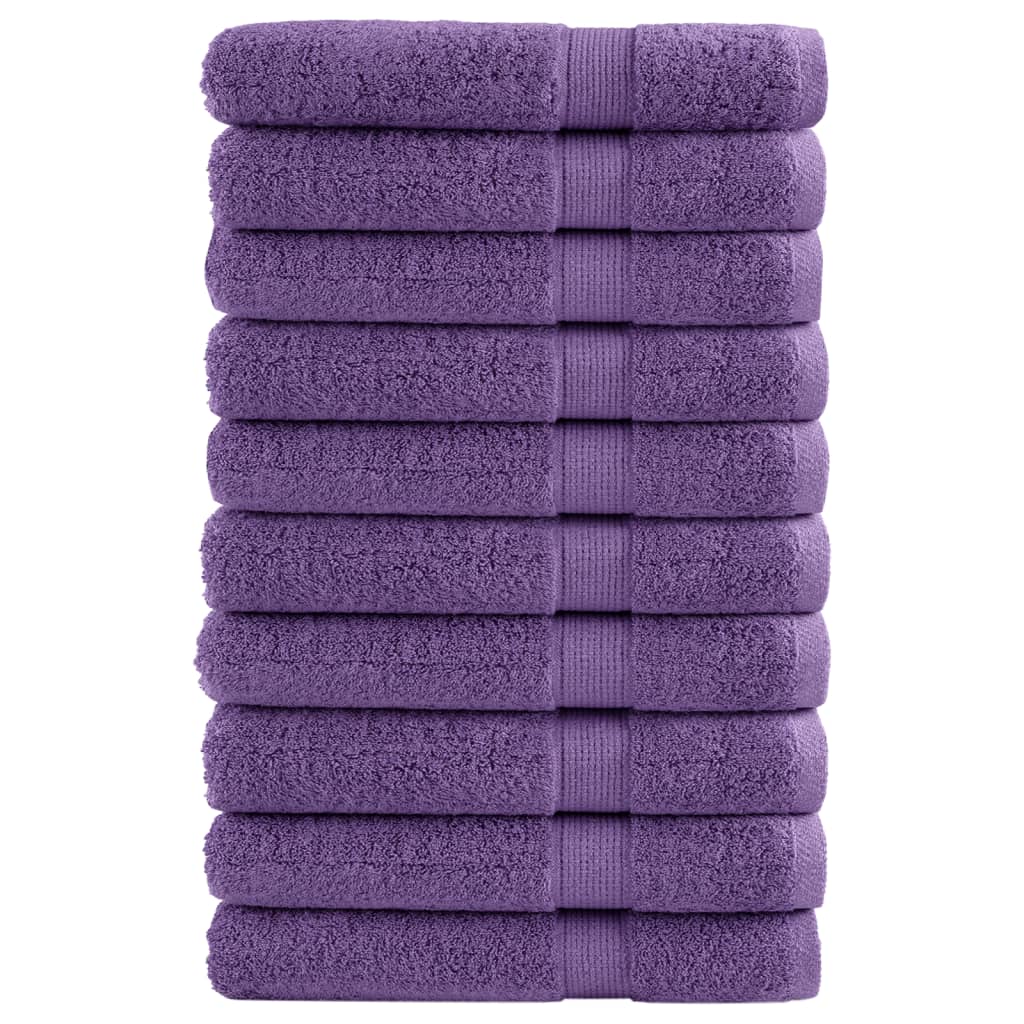 Asciugamani per Sauna SOLUND 10 pz Viola 80x200cm 600 g/mÂ²