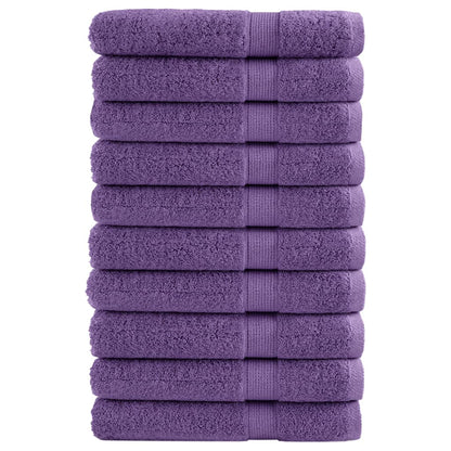 Asciugamani per Sauna SOLUND 10 pz Viola 80x200cm 600 g/mÂ²
