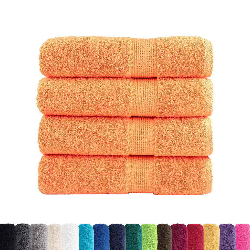 Asciugamani SOLUND 4 pz Arancioni 50x100 cm 600 g/mÂ²
