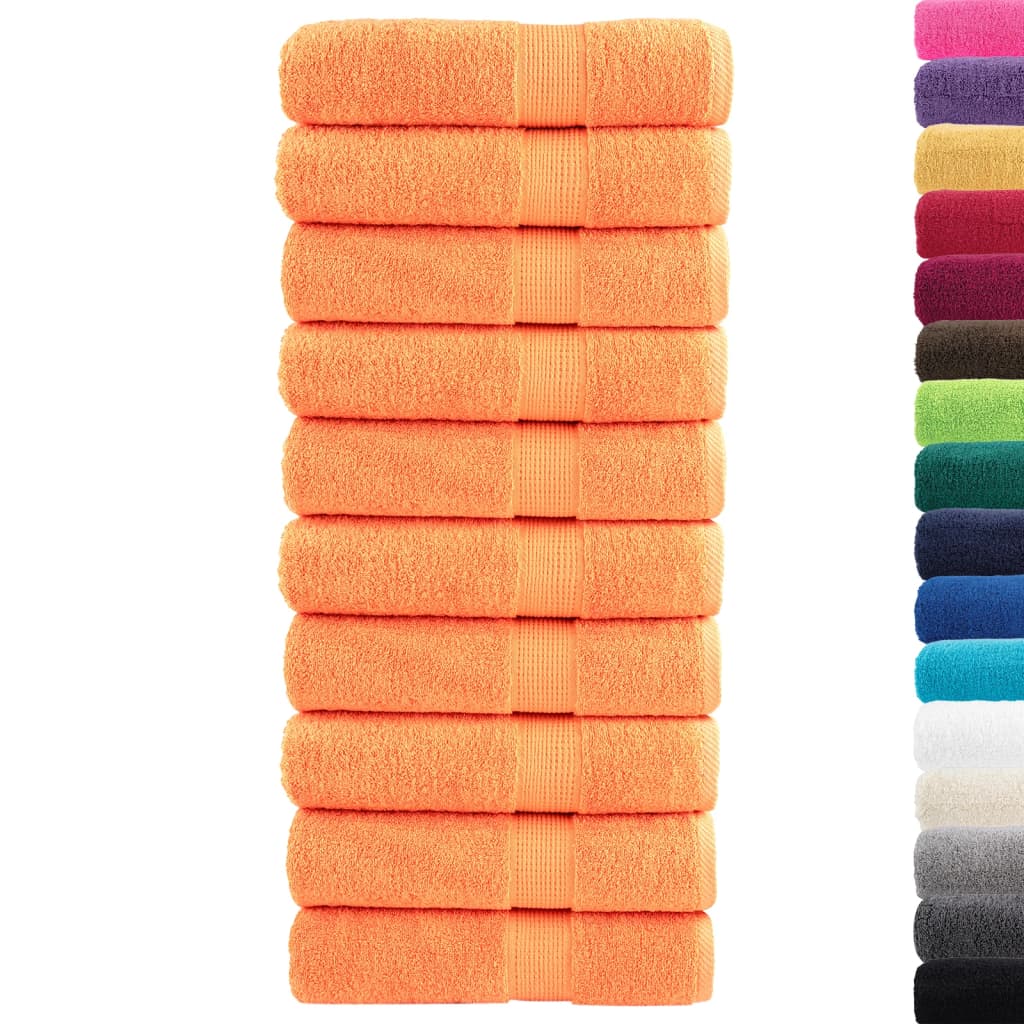 Asciugamani SOLUND 10 pz Arancioni 50x100 cm 600 g/mÂ²