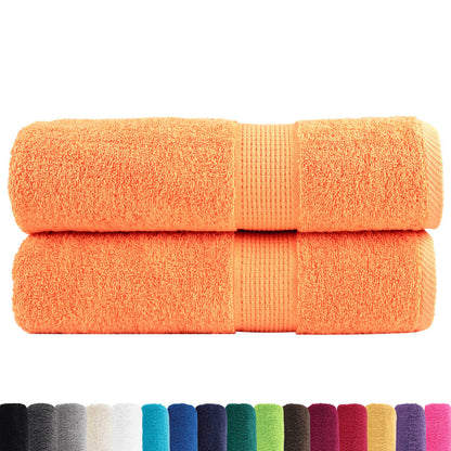 Asciugamani Doccia SOLUND 2 pz Arancioni 70x140 cm 600g/mÂ²