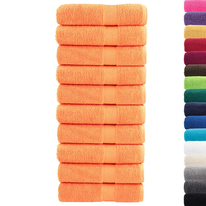 Asciugamani Doccia SOLUND 10 pz Arancioni 70x140cm 600g/mÂ²