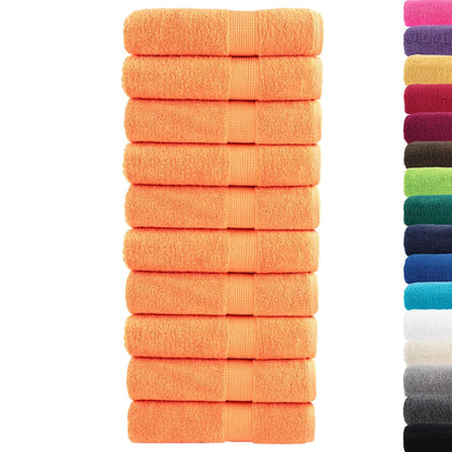Asciugamani da Bagno SOLUND 10 pz Verdi 100x150cm 600 g/mÂ²