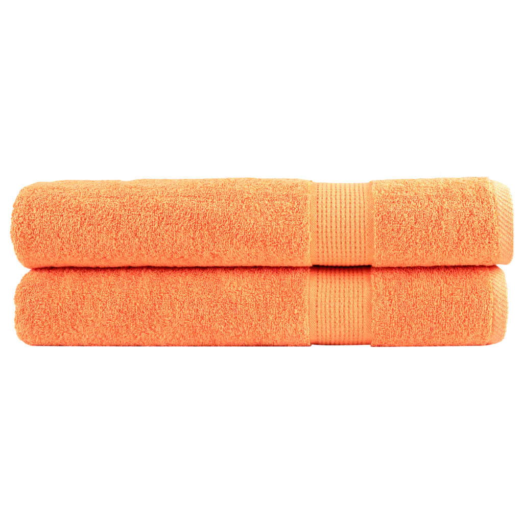 Asciugamani SOLUND 2 pz Arancione 100x200 cm 600 g/mÂ²