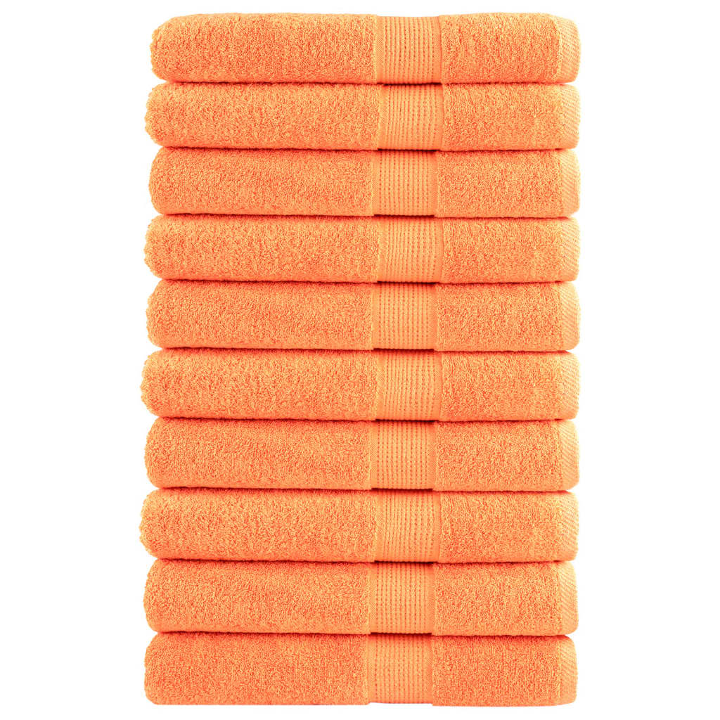 Asciugamani SOLUND 10 pz Arancione 100x200 cm 600 g/mÂ²