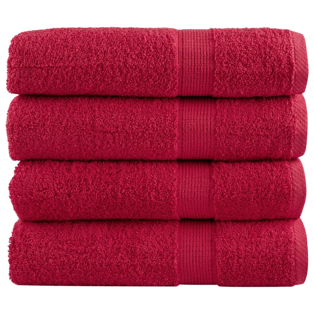 Asciugamani da Bagno SOLUND 2 pz Verdi 100x150 cm 600 g/mÂ²