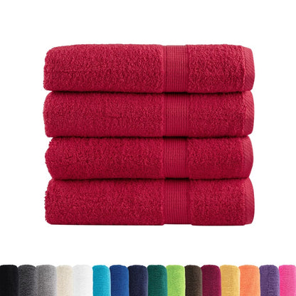 Asciugamani da Bagno SOLUND 2 pz Verdi 100x150 cm 600 g/mÂ²