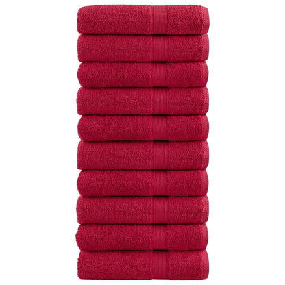 Asciugamani da Bagno SOLUND 10 pz Verdi 100x150cm 600 g/mÂ²