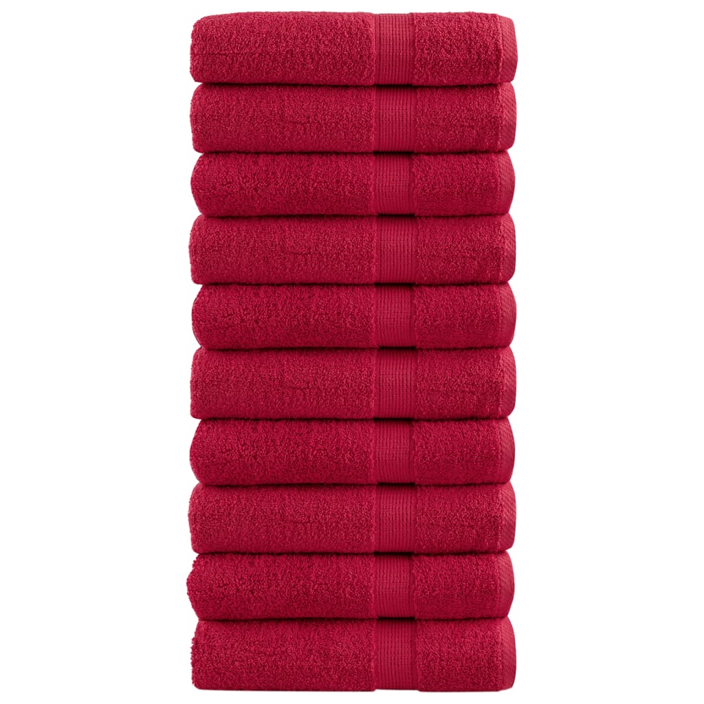 Asciugamani da Bagno SOLUND 10 pz Verdi 100x150cm 600 g/mÂ²